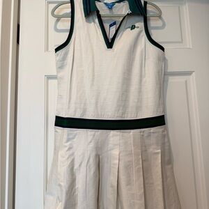 Prince White and Dark Green Pickleball Polo